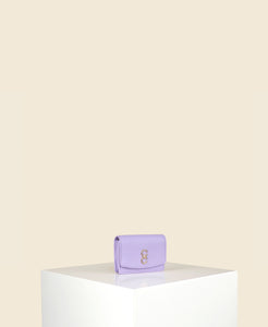 Double-C Cardholder in Lilac front view