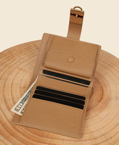 Cafuné Stance Flap Wallet - Camel interior view