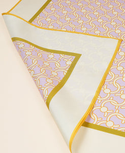 Cafuné C-Lock Scarf in Peony. 100% Silk.