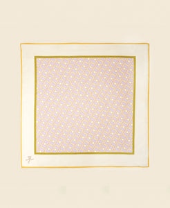 Cafuné C-Lock Scarf in Peony. 100% Silk.